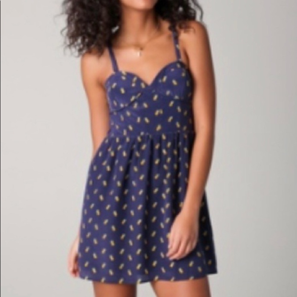 Pineapple bustier mini dress